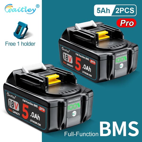 Batteri, 5Ah kapacitet, hög prestanda, 2 ST 5Ah Batteri