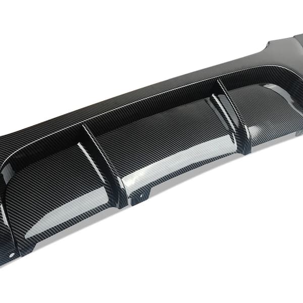 Bageste kofanger diffuser, ABS plast, M Performance stil,Kulfiberlook