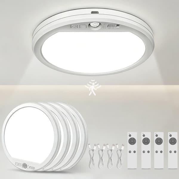 Loftlampe, Bevægelsessensor, Dæmpbart Lys,4PCS
