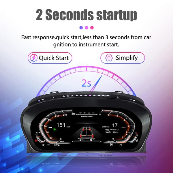 Speedometer, 12,3 Tommer Digital Skærm, Plug and Play Interface,E87 NE Carplay