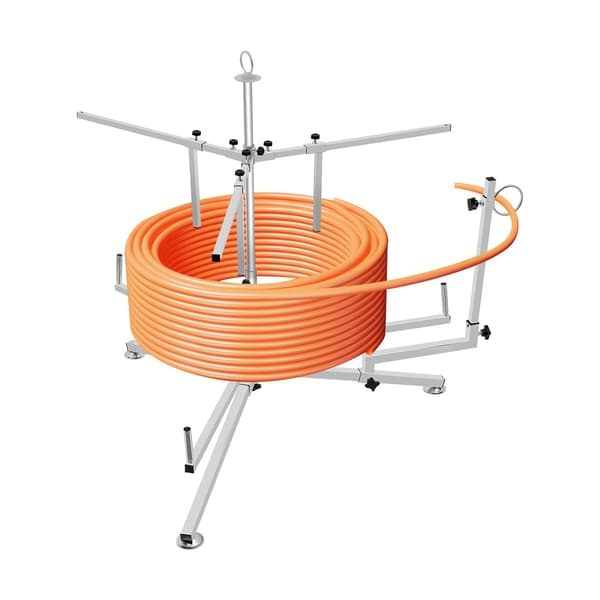 Rørspole Dispenser, Justerbare Gear, Tripod Design,Sølv