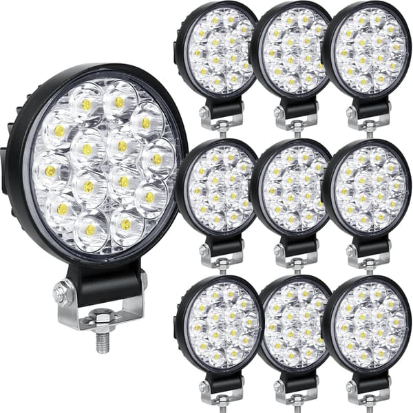 Arbejdslampe, Lysende Belysning, Holdbart Design,10 x 42W Mini Spot