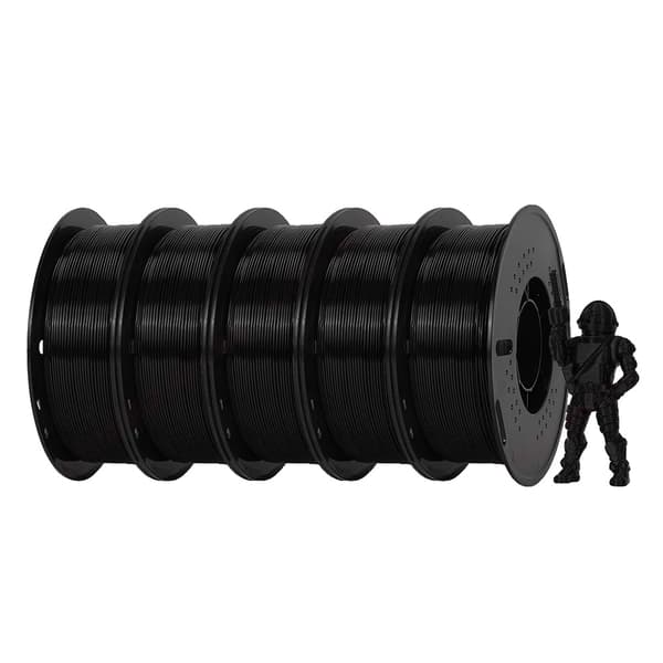 3D-printer filament, PETG-material, 1,75 mm diameter,5KG Sort HS-PETG
