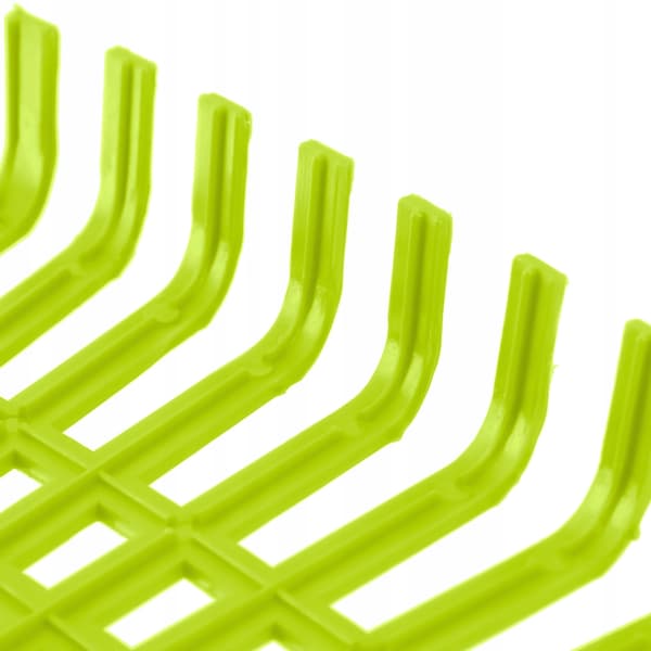 Trädgårdshacka, 60 cm bredd, 22 tänder, plastmaterial, lättviktig, designad för insamling av löv och gräs