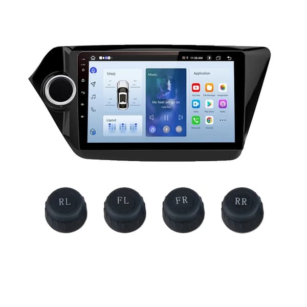 TPMS, Android-kompatibilitet, Realtidsovervågning,Ekstern sensor, Rød-a