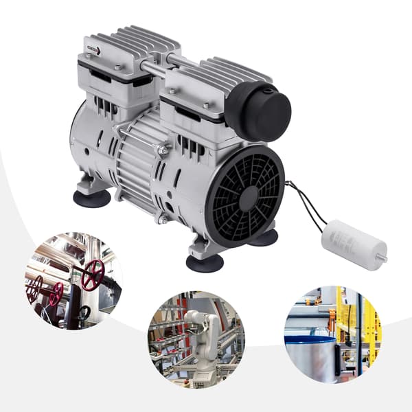 Vakuumpump, 750W Effekt, 65-70L/min Luftflöde,Silver