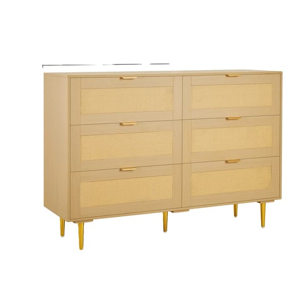 Rattan Kommode, God Plads til Opbevaring, Elegant Design,47tommer