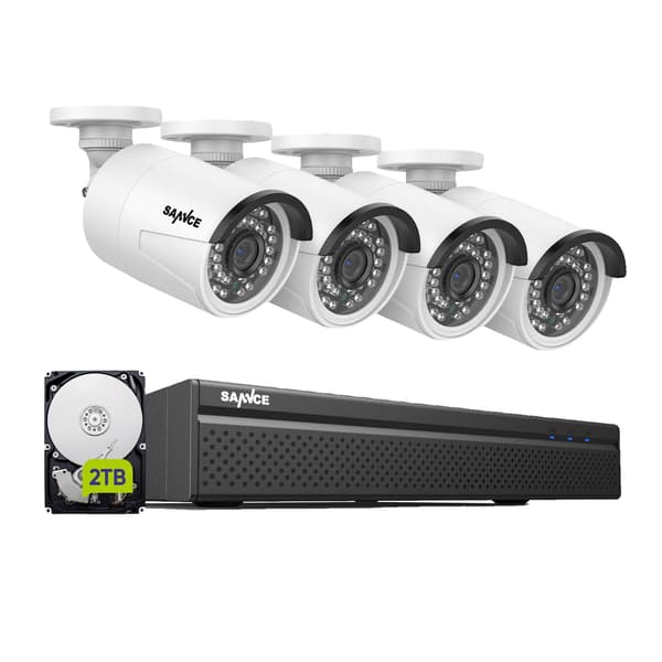 POE Sikkerhedssystem, 3MP Opløsning, Smart IR Beskyttelse, 4PCS 2TB