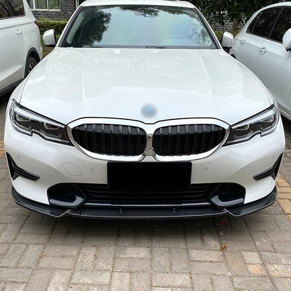 Front Bumper Lip Spoiler, Holdbart ABS Materiale, Nem Installation,Klaver sort