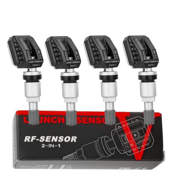 TPMS-sensorer, dualfrekvens, programmerbar erstatning,TSENSOR-05N-b, 4 stk. legering sølv