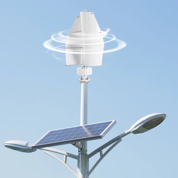 Vindmøllegenerator, 100W effekt, Off-Grid system kompatibel,Hvid