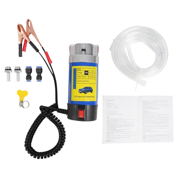 Oljetransferpump, 100W Effekt, 1-4 L/min Flödeshastighet,Blå
