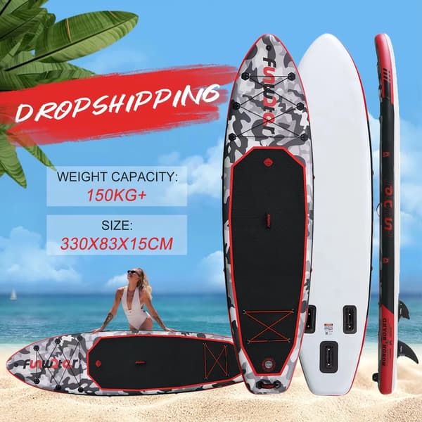 Oppustelig Paddleboard, Bærbart Design, Høj Vægtkapacitet,330*84*15cm