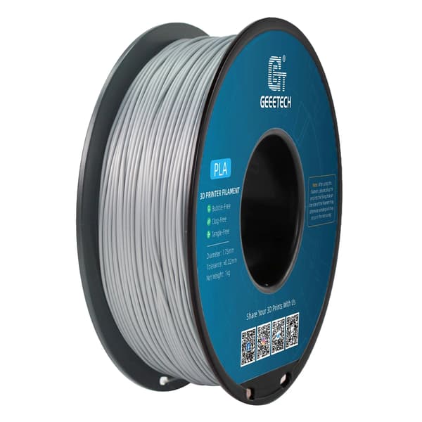 3D-printer filament, miljøvenlig PLA, lav krympning,Sølv