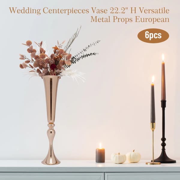 Bordsvas, Elegant Design, Hållbar Järnkonstruktion,6Pcs