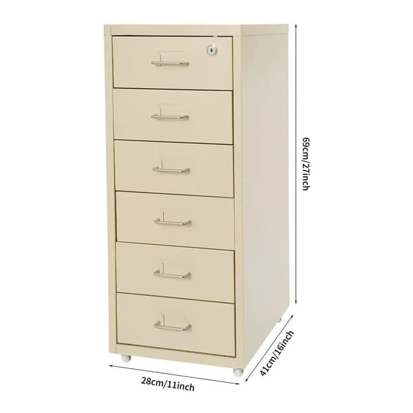 Filskab, Låsbart Design, Robust Konstruktion,Beige