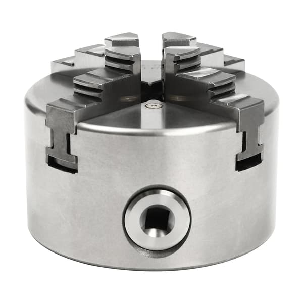 4-käftad självcenrerande chuck, hög precision, hållbar stålkonstruktion,Silver