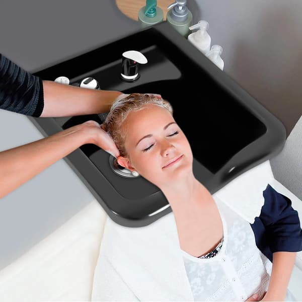 Shampoo vask, holdbar ABS konstruktion, brugervenligt design,sort