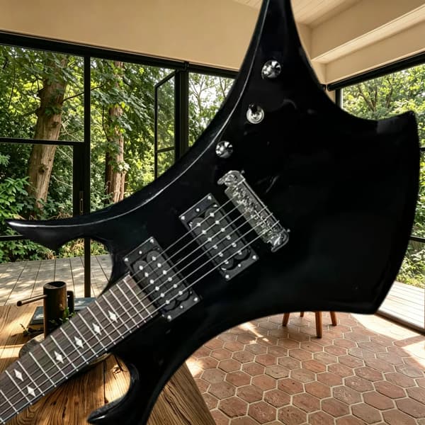 Guitar, Rosenwood Hals, 7 Strenge,sort