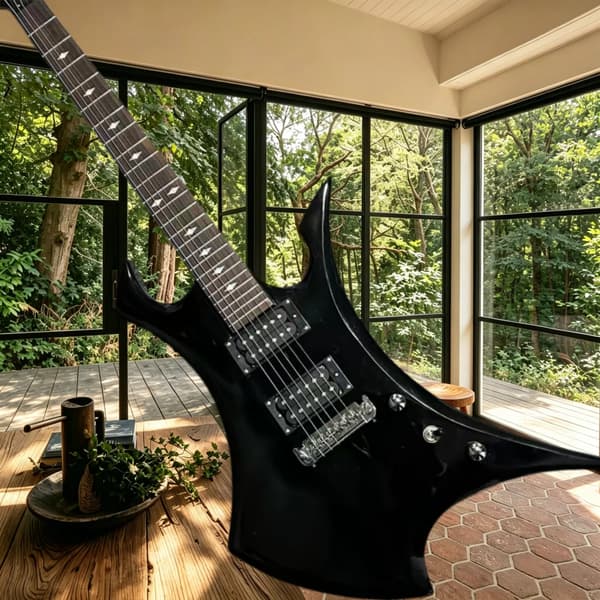 Guitar, Rosenwood Hals, 7 Strenge,sort