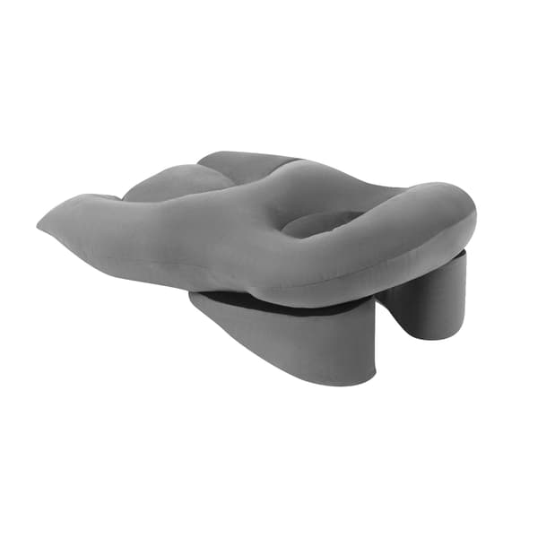 Ansigt-ned Pude, Ergonomisk Design, Støttende Fyld,Lys Grå