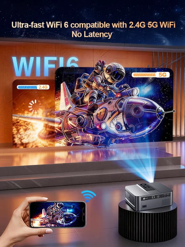 Projektor, Full HD, Trådløs forbindelse,Android-version