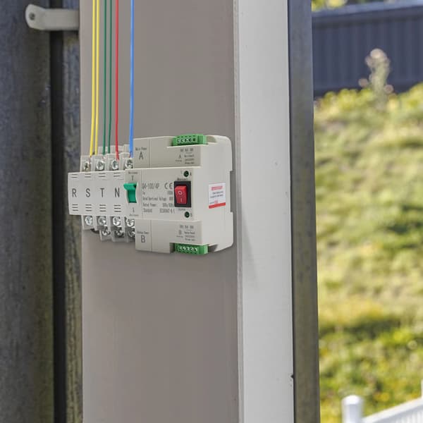 Dual Power Transfer Switch, 100A Nominell Ström, Snabb Omvandlingstid,100A