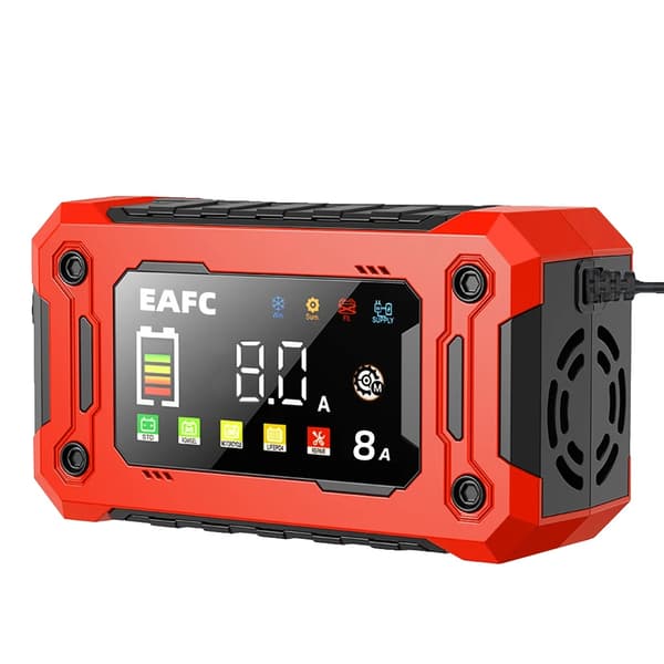 Bilbatteriladdare, Avancerad Pulsrepareringsteknik, Smart Automatisk Drift,12V 8A