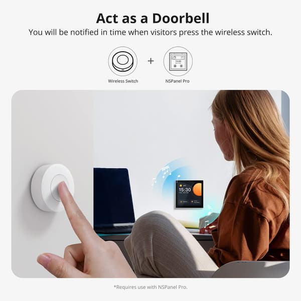 Trådlös Smart Switch, Tvåvägskontroll, Lång Batteritid,SNZB-01P