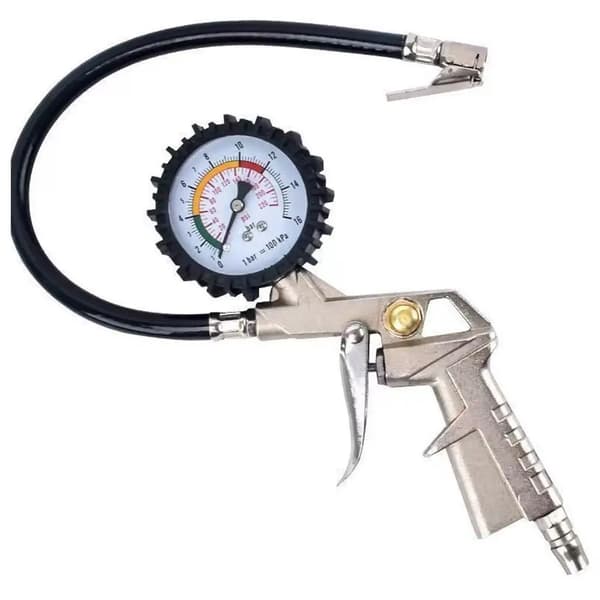 Däcktrycksmätare, 220 PSI kapacitet, multifunktionellt verktyg,B