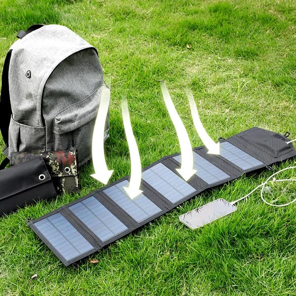 Solpanel, Foldbart Design, Bærbar Strømløsning,sort