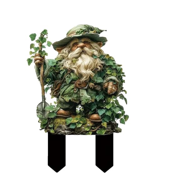 Trädgårdsstake, Leken design, Hållbar akryl,Armégrön