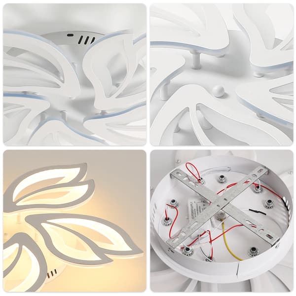 Loftlampe, Dæmpbar, Stilfuld Petal Design,HVID