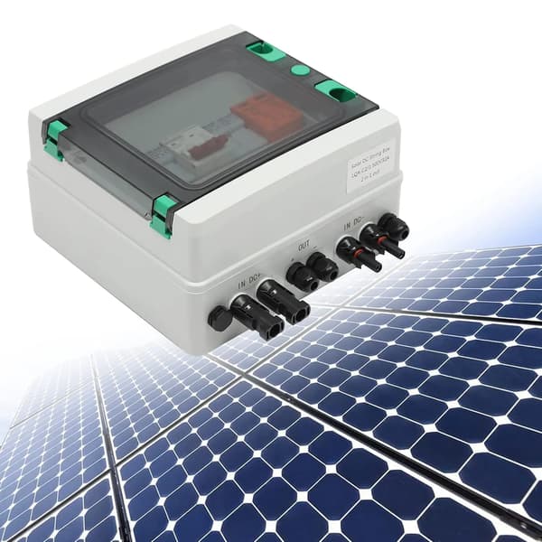 Solenergi Pv Kombinationsboks, 500V, 32A, 2 ind 1 ud, Sort