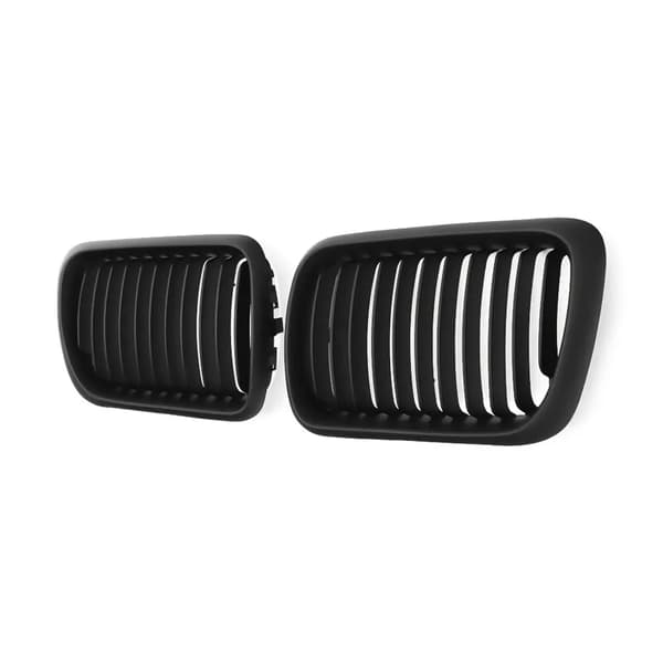 Frontbumpergrill, Holdbart ABS-plast, Nem installation,Matte Sort