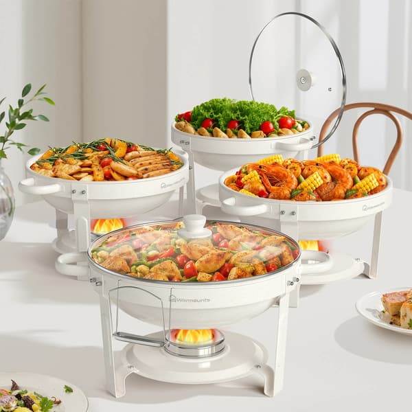 Chafing Dishes, Rustfrit Stål, Elegant Design,4 Pakke