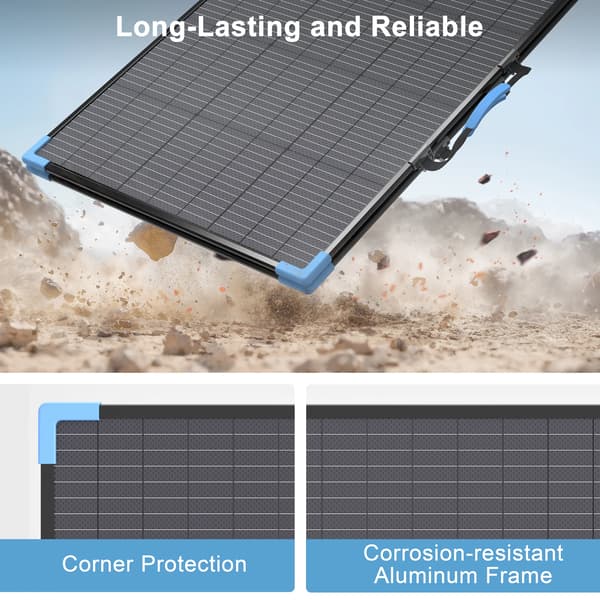 Solpanel, 220W effektudgang, bærbar og foldbar design,220W solpanel