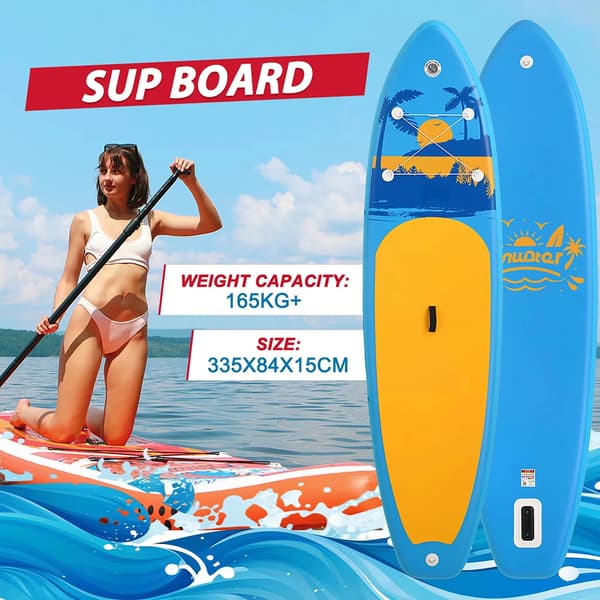 Oppustelig SUP-board, Holdbart materiale, Skridsikker overflade,SUPFW31E