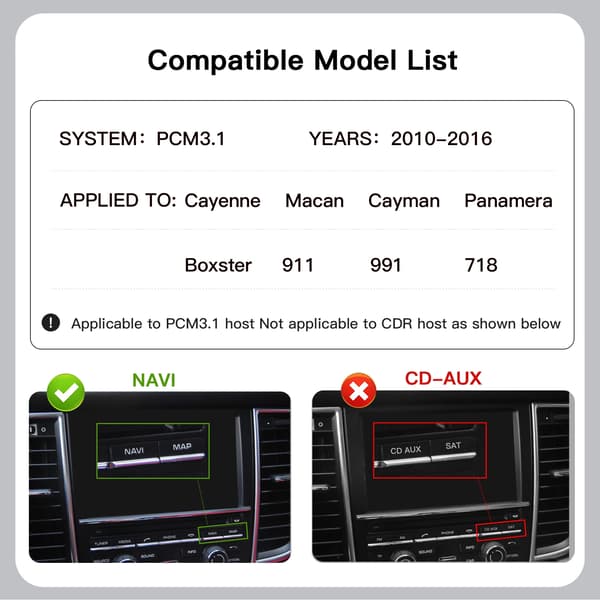 Trådløs CarPlay Auto Modul, Multifunktionalitet, Nem Installation,PCM3.1