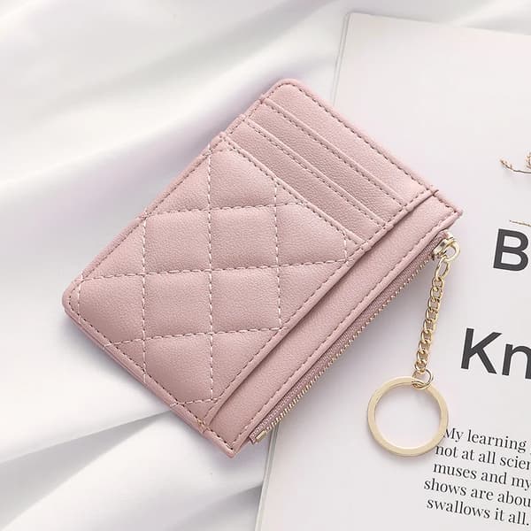 Pung, Mini Størrelse, Flere Kortlommer,Pink