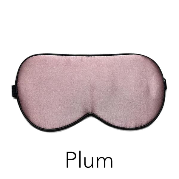 Sovmask, 100% Morbärsilke, Justerbart Band,Plommon