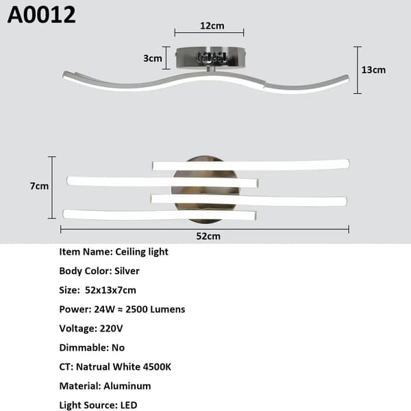 Loftlampe, Moderne Design, 4 Lyskilder,A0012