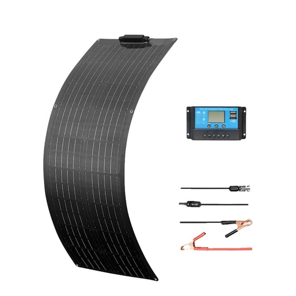 Flexibla solpaneler, hög effektivitet 21,8%, lättviktig portabel design,12V 50W Solarkit B