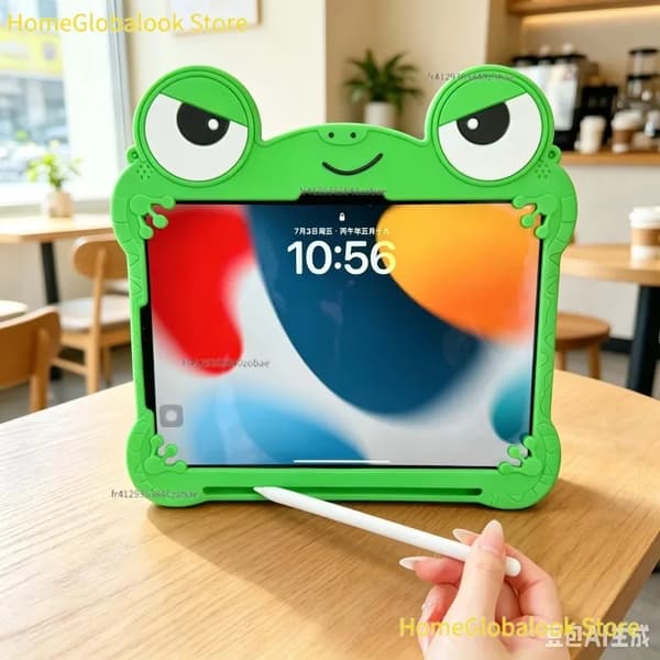 Tablet Cover, Silikone Materiale, Stødabsorberende Design,Med rem