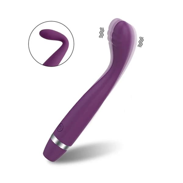 G-punktsvibrator, justerbara inställningar, silikonmaterial, Lila