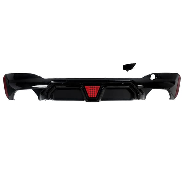 Bageste kofanger diffuser, M Sport kompatibilitet, LED lysfunktion,glans sort