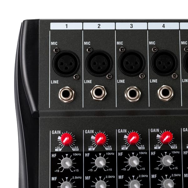 Lydmixer, 12-kanals, Bluetooth-forbindelse,sort