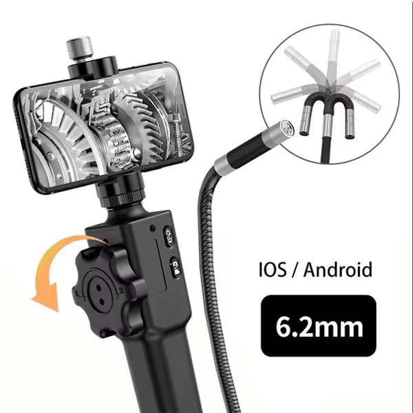 Borescope, HD 1080P, IP67 Vandtæt Probe,6.2MM IOS Android, 1m