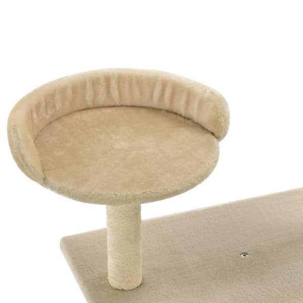 Kattetårn, Kompakt Design, Integrerede Kradsepæle,Beige