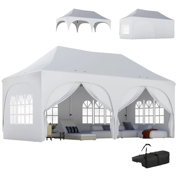 Paviljong, Pop-Up Design, Justerbar Höjd, Ljusgrå